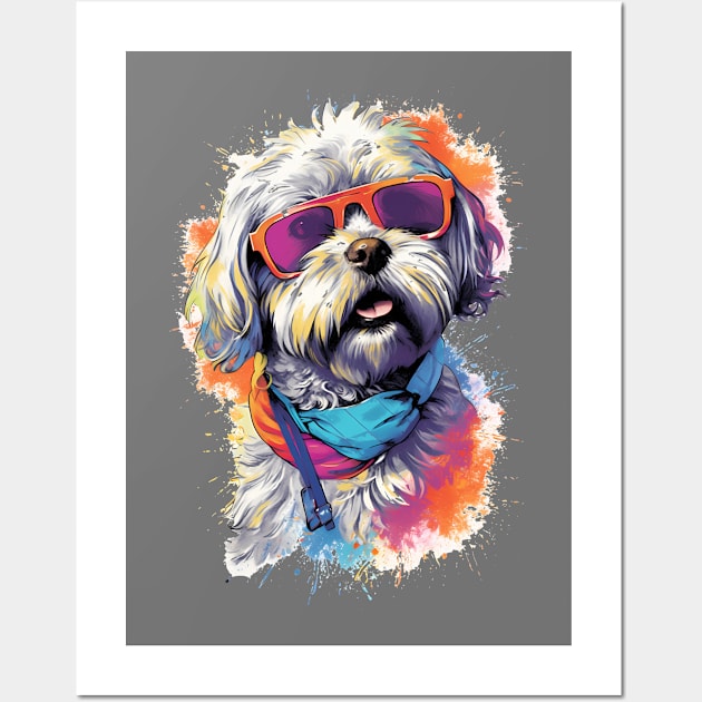 Dog with sunglasses Wall Art by megaphone